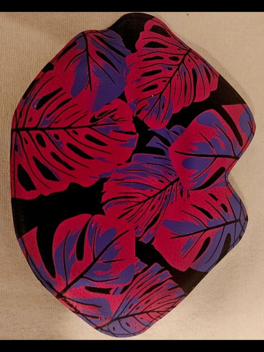 NYX Black Cosmetic Bag with Pink and Purple Leaf Print